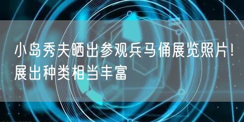 小岛秀夫晒出参观兵马俑展览照片！展出种类相当丰富